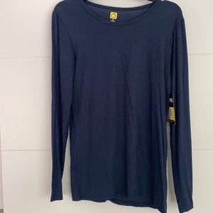 WonderWink navy blue, long sleeve top. Size medium. NEW with tags!